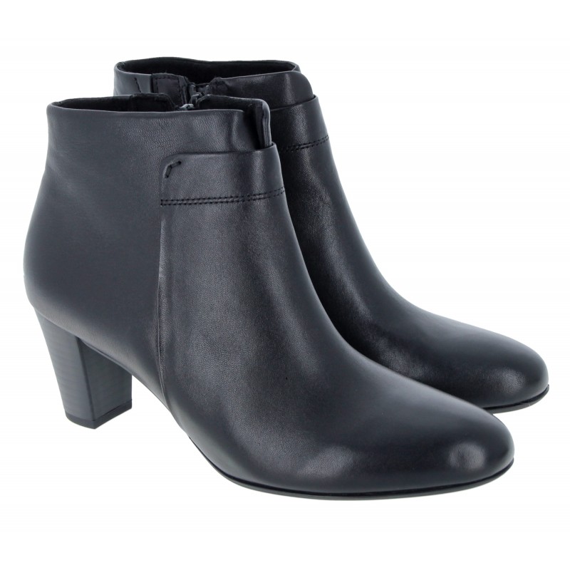 Gabor Matlock 32.961.27 Ladies Ankle Boots Black Leather